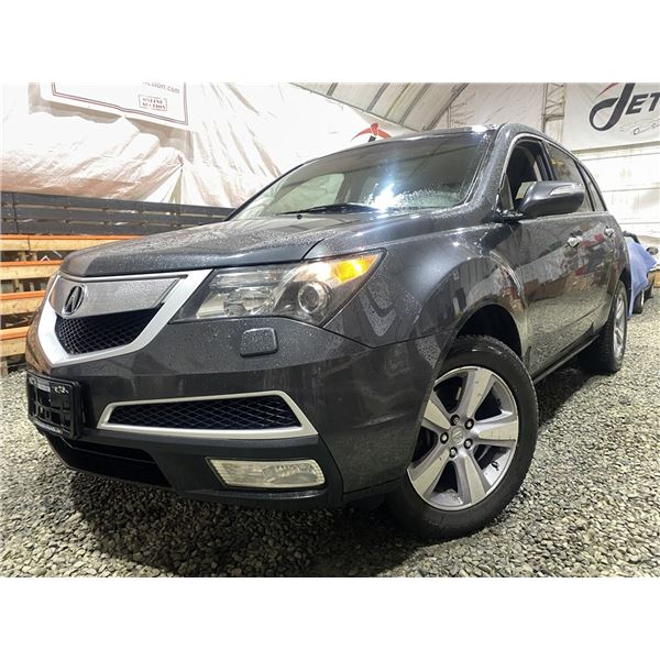 A12ZG -- 2013 ACURA MDX, GREY, 259189 KMS, ALL WHEEL DRIVE
