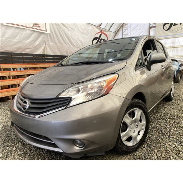 D4 -- 2014 NISSAN VERSA NOTE SV, SILVER,  133197 KMS, FRONT WHEEL DRIVE