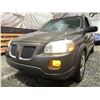 Image 2 : A12R -- 2009 PONTIAC MONTANNA, BROWN, TMU KMS, FRONT WHEEL DRIVE