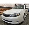 Image 2 : A12ZD -- 2009 SUBARU IMPREZA, WHITE, 196354 KMS, ALL WHEEL DRIVE