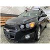 Image 2 : B6 -- 2012 CHEVROLET SONIC, BLACK, 156718 KMS, FRONT WHEEL DRIVE