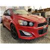 Image 8 : A12ZC -- 2013 CHEVROLET SONIC RS, RED, 214916 KMS, FRONT WHEEL DRIVE