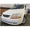 Image 1 : A12ZE -- 2006 CHEVROLET AVEO, WHITE, 165842 KMS, FRONT WHEEL DRIVE