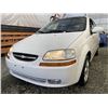 Image 2 : A12ZE -- 2006 CHEVROLET AVEO, WHITE, 165842 KMS, FRONT WHEEL DRIVE