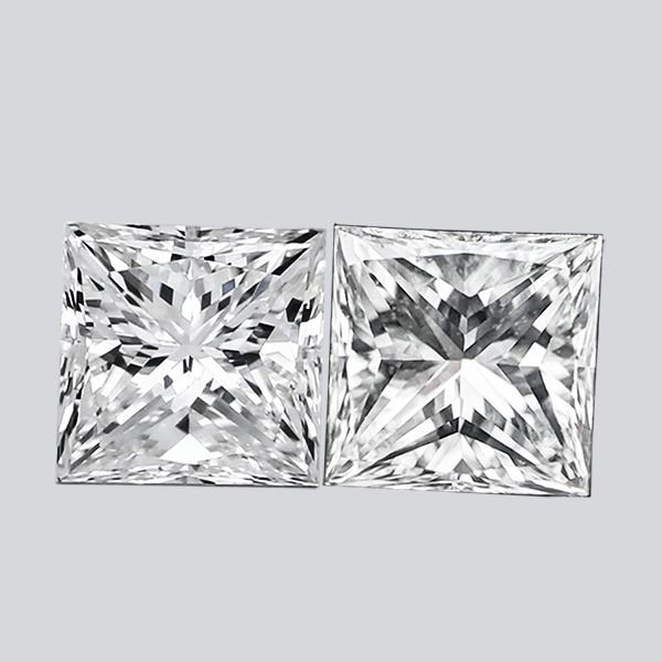 Brilliant White Princess Diamond Pair 5 Cts - IGI Cerified