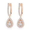 Image 1 : Gold & White Diamond 5.00 Cts Drop Earrings