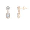 Image 1 : Gold & White Diamond 6.00 Cts Drop Earrings
