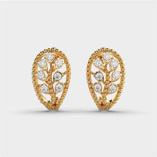 Gold & White Diamonds 2.25 Cts Earrings