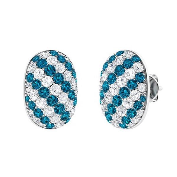 Gold Natural London Topaz Diamonds EarStuds