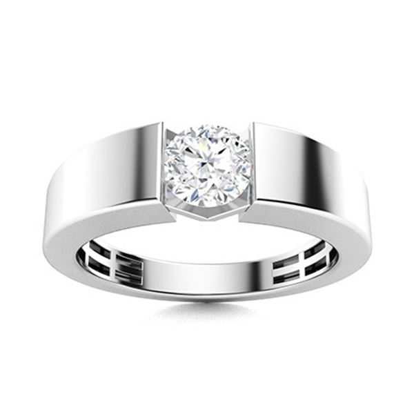 Gold & Brilliant White  Diamond 2 Cts Ring - E/VVS