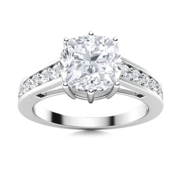 Gold & Brilliant White Diamond 1.50 Cts Ring - E/VVS