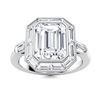 Image 1 : Gold & Lab Octagon Diamond 5.50 Cts Ring - E/VVS