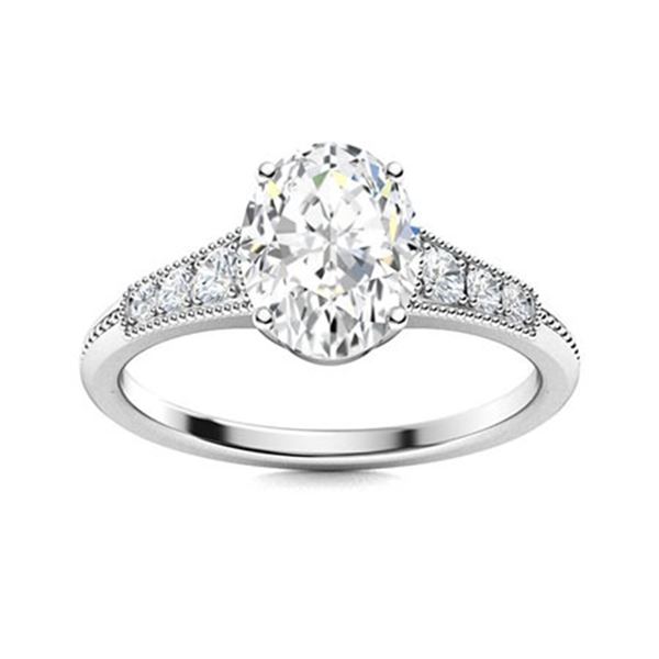 Gold & Brilliant White Diamond 4.50 Cts Ring - E/VVS