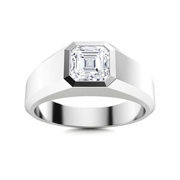 Gold & Brilliant White Diamond 2 Cts Ring - E/VVS