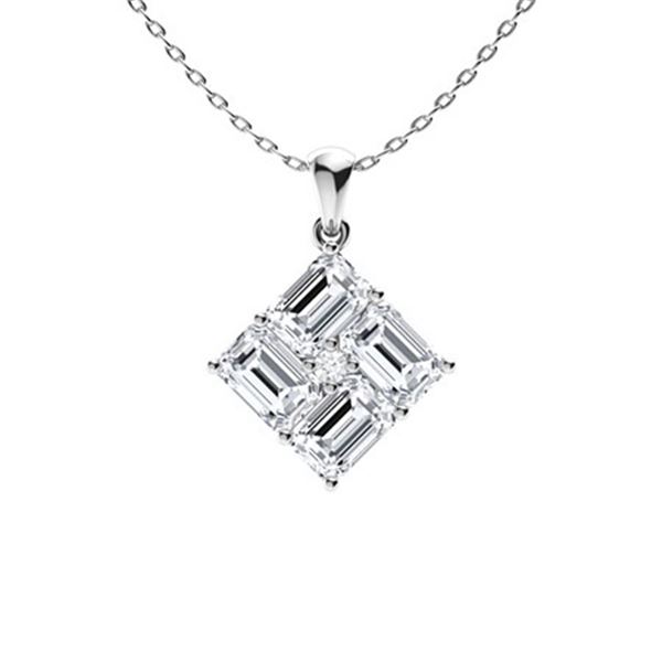 Gold & White Diamonds 2 Cts Necklace - E/VVS