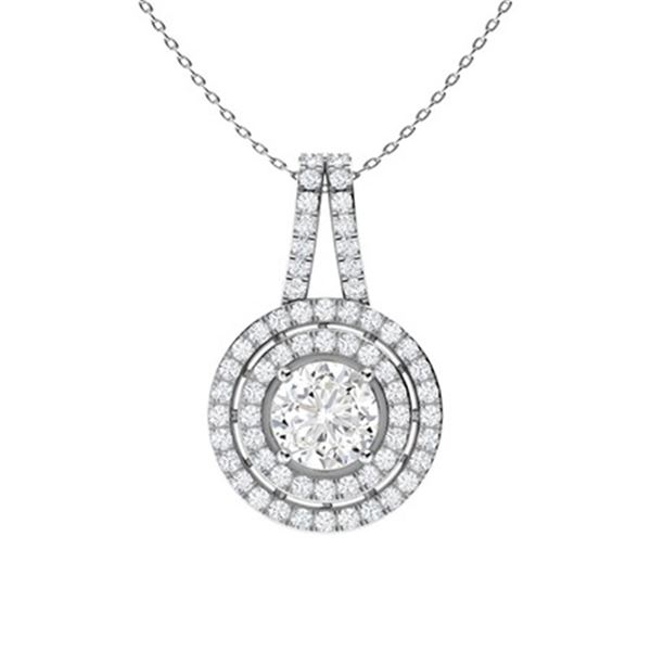 Gold & White Diamonds 3 Cts Necklace - E/VVS