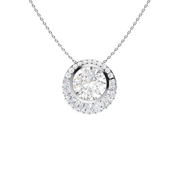 Gold & White Diamonds 3 Cts Necklace - E/VVS