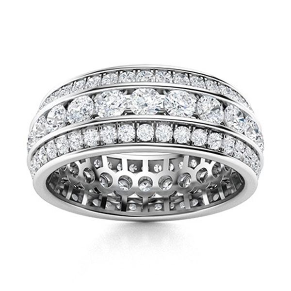 Gold & White Diamond 7.00 Cts Eternity Ring