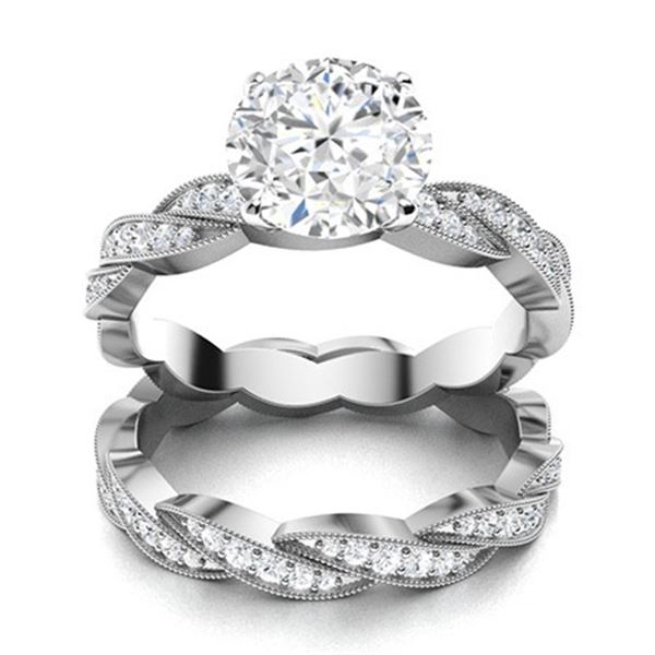 Gold & White Diamond 4.28 Cts Ring - E/VVS