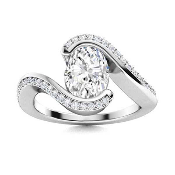 Gold & White Diamond 2.5 Cts Ring - E/VVS