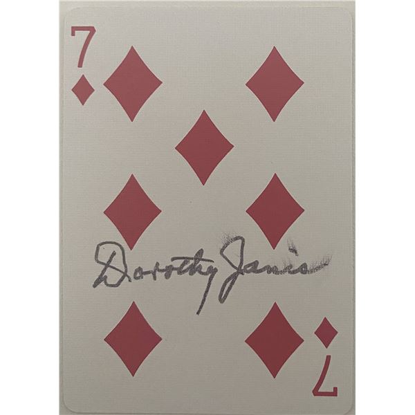 Actress Dorothy Janis signed playing card