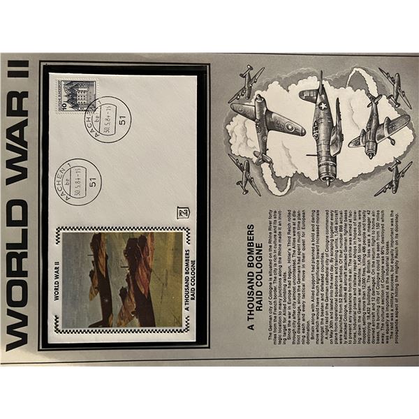 Thousand Bombers FDC. 3x6 inches