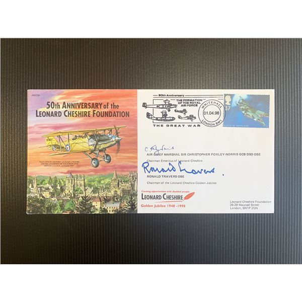 Christopher Foxley Norris and Ronald Travers Obe signed first day cover