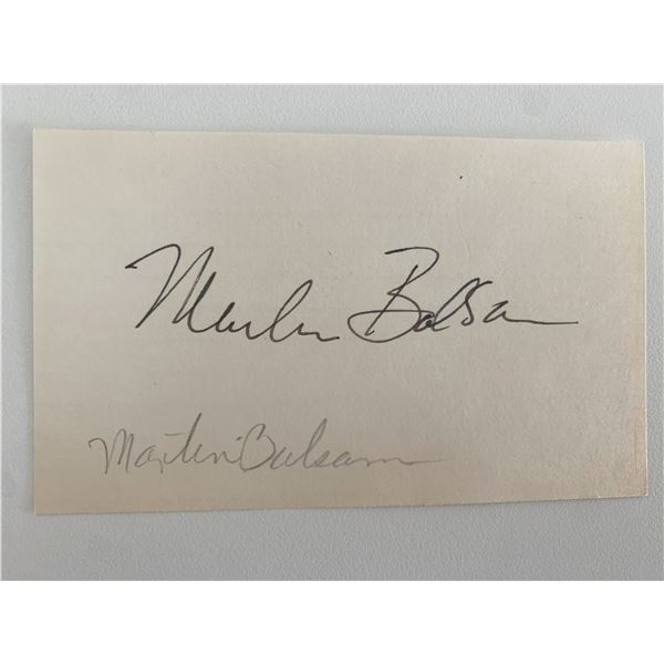 Martin Balsam original signature