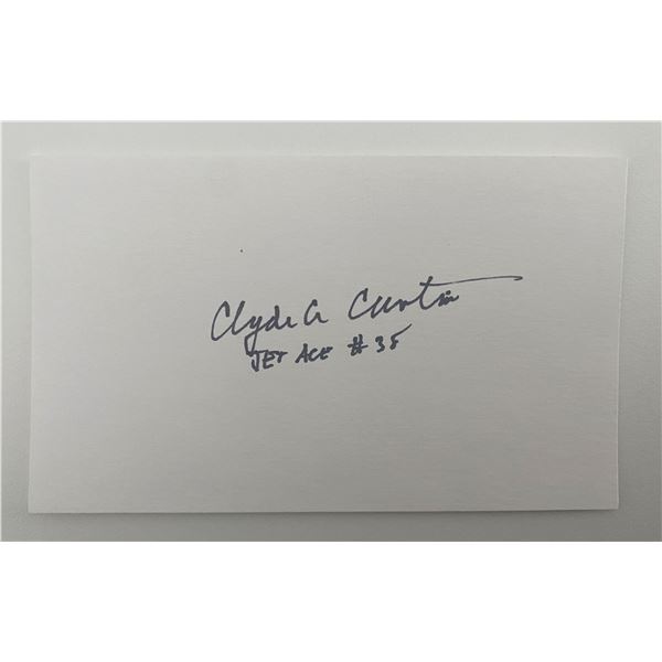 USAF Korean War Flying Ace Clyde A. Curtin Original Signature