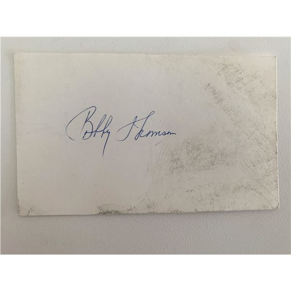 MLB star Bobby Thomson original signature