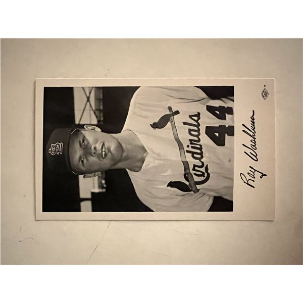 Ray Washburn facsimile signed photo. 3x5 inches