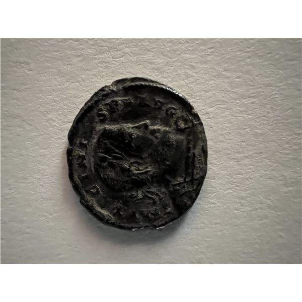 Bronze Roman coin circa 370 AD. 1 inch