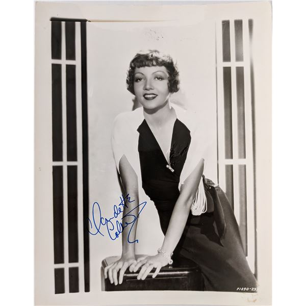 Claudette Colbert signed photo