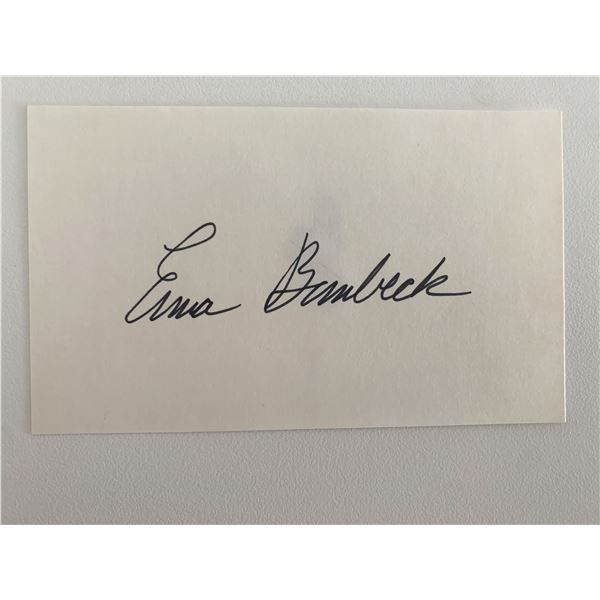 Erma Bombeer signature cut