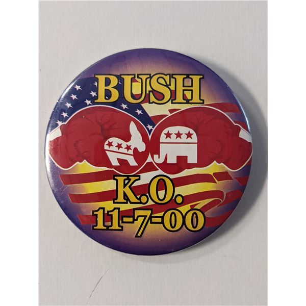 George W. Bush KO 11-7-2000 vintage Pin