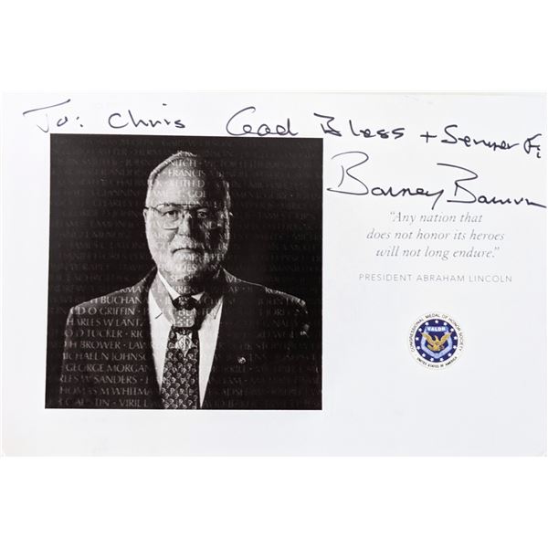 Harvey Barnum signed card