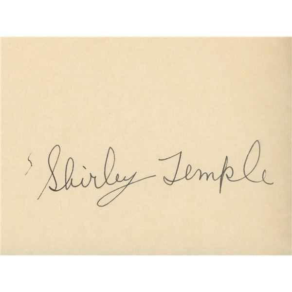Shirley Temple signature cut. GFA Authenticated