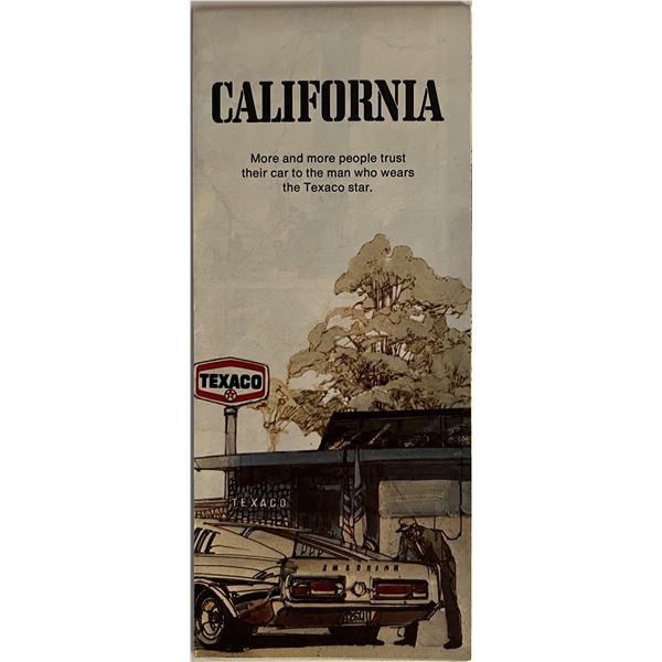 Texaco California road map. 18x24 inches