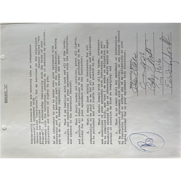 The Hollies signed contract