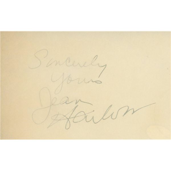 Jean Harlow signature cut. GFA Authenticated