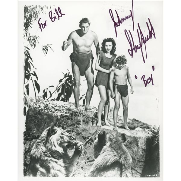 Johnny Sheffield signed "Tarzan film series" photo. GFA Authenticated