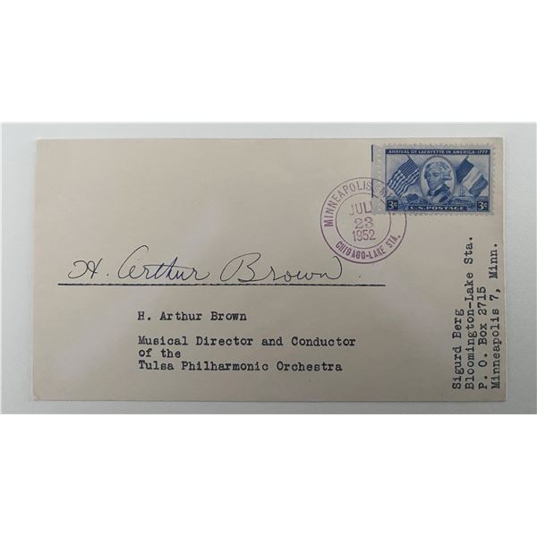 Musical Director H. Arthur Brown signed envelope