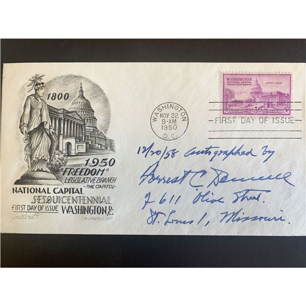 Forrest C Donnell signed first day cover