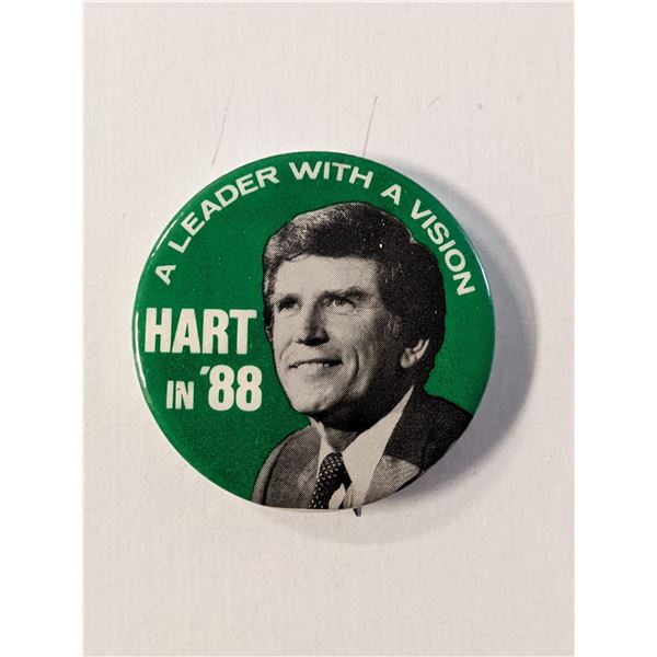Gary Hart 1988 Presidential Campaign Pin