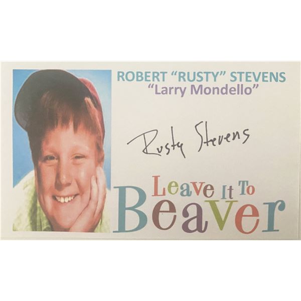Leave it to Beaver Robert "Rusty" Stevens signed card