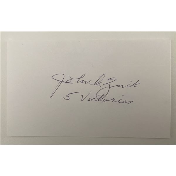 WW2 John Zink signed note