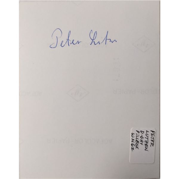 WWII Peter Lutzen Pillbox Signed Photo