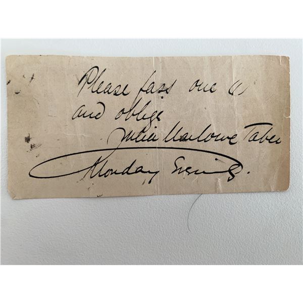 Julia Marlowe original signature