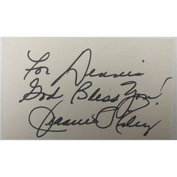 Country singer Jeannie C. Riley signed note