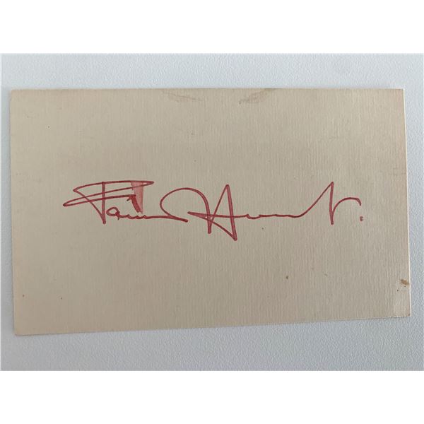 Paul Hunt Jr original signature